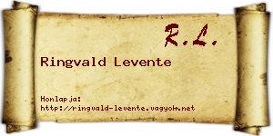 Ringvald Levente névjegykártya